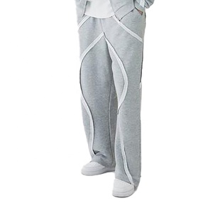 Ensemble de survêtement pour homme de qualité supérieure, sweat-shirt à capuche zippé en tissu French Terry, pantalon large, style streetwear décontracté - Product Image 5