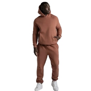 Survêtement de printemps 2 pièces personnalisé 100 % coton respirant en molleton pour homme, avec logo imprimé, idéal pour le jogging et l'entraînement, fabriqué au Pakistan - Product Image 3