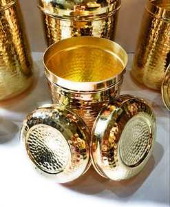 Couvercles de rangement pour bougies en métal doré de luxe, ensemble de décoration pour la maison, design portable, qualité supérieure, Pojan Vintage, laiton écologique - Product Image 6