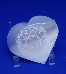 La mejor calidad, gran oferta, corazón de selenita Natural, piedra de Palma grabada, piedra de cristal, ágata, pedido a granel - Product Image 3