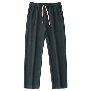 Pantalon de jogging pour homme en coton sergé 350 g/m², coupe droite, jambe large, taille élastique, pour le sport et les activités de plein air - Product Image 2