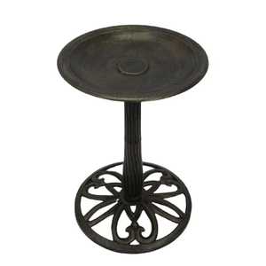 Solar Powered Glass Flower Bird <b>Bath</b> Stake Pink Purple Floral Outdoor Garden Birdbath <b>Lighted</b> Landscape Yard Art Bird Feeder - Product Image 3