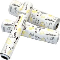 Papel para Hornear Impreso Hecho a Mano de la Mejor Calidad, Rollo de Papel Desechable para Envolver Hamburguesas, Apto para Alimentos, Resistente a la Grasa, Reciclable, con Revestimiento de Cera