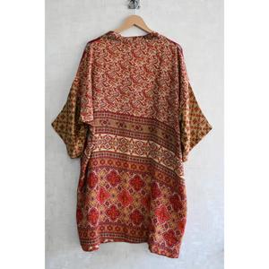 Luxury Long Silk Patchwork <b>Kimono</b> Robe for Women, Boho Designer Nightwear Gown, Luxe Loungewear - Product Image 5