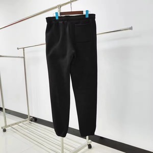 Pantalon de survêtement streetwear de luxe personnalisé pour homme, style hip-hop décontracté, 100 % coton épais, impression en relief, devant plissé, haute qualité - Product Image 3