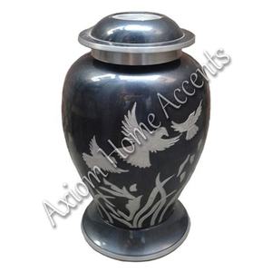 Sofisticada urna de cremación de aluminio con hermosos patrones hechos a mano Recuerdo conmemorativo de Axiom Home Accents - Product Image 4