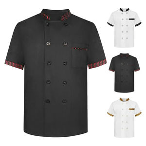 Wholesale Polyester/Cotton Woven <b>White</b> <b>Chef's</b> <b>Jacket</b> Unisex Long Coat for Men Kitchen Cook Uniform Hot Sale with Cheap Price - Product Image 1