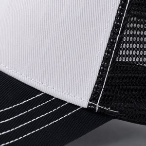 Gorra Trucker Unisex de 6 Paneles con Malla y Diseño de Color en Contraste, Ajustable con Cierre a Presión, para Uso Casual en las Cuatro Estaciones - Product Image 5