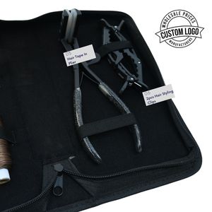 Kit complet d'outils pour extensions capillaires : Pince à bandes adhésives, Aiguille courbée pour perruques, Pinces de coiffure, Accessoires de séparation et de coiffage - Product Image 5