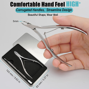 Professional Luxury Stainless Steel Nail Cuticle Nipper Wide Jaw Opening Straight Sharp Tip <b>Heavy</b>-<b>Duty</b> Manual <b>Tool</b> for Nails - Product Image 2