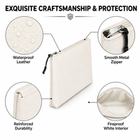 Sacs ignifuges pour objets de valeur, portefeuilles cadeaux d'affaires pour femmes, organiseur de documents de voyage de créateur, pochette étanche pour appareils électroniques