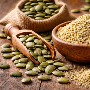 WARRLY Extrait de graines de citrouille en poudre de qualité supérieure, ingrédient superaliment végétal de qualité alimentaire 99%, emballé sous vide en vrac, marque privée - Product Image 1