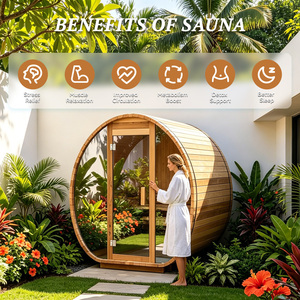 Sauna extérieur en cèdre rouge pour Airbnb, à haut rendement financier, homologué ETL, avec contrôle numérique intelligent Wi-Fi, pour la relaxation en extérieur - Product Image 2