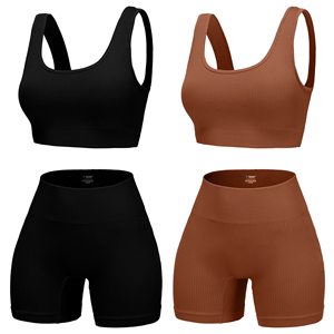 Ropa de Gimnasio, Conjunto de Yoga para Mujer de Color Sólido, Ropa Deportiva, Conjunto de Yoga para Mujer con Nuevo Diseño - Product Image 1