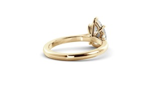 แหวนเพชรทรงหยดน้ำ 2.25 กะรัต เพชรเพาะเลี้ยง ทองคำขาว 14K 5 ขา แหวนหมั้นแบบโซลิแทร์ ของขวัญแต่งงานสำหรับผู้หญิง - Product Image 3