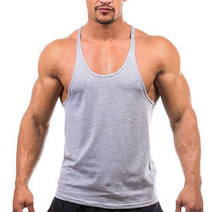 Oem Custom Logo High Quality Fashion White Black Cotton <b>Men's</b> Workout Stringer Bodybuilding <b>Singlet</b> Fitness Gym Tank Top <b>for</b> <b>Men</b> - Product Image 5