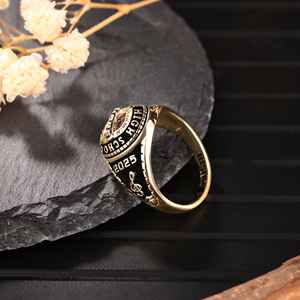 Bague d'École BOJ 047 Personnalisée sur Mesure pour Diplômé Universitaire, Bague de Fin d'Études Secondaires ou Universitaires pour Femme avec Pierre de Naissance en Argent 925 – Nouveauté Tendance - Product Image 2