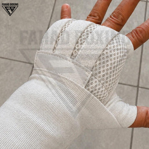 Guantes de Boxeo Blancos Personalizados OEM ODM de la Más Alta Calidad, Envolturas Rápidas para MMA, Equipo de Entrenamiento Transpirable, Absorbente de Sudor y Ajustable - Product Image 6