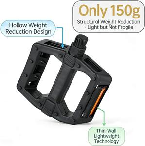 Pedales de Bicicleta de Aluminio Ligeros Antideslizantes para Carretera y Montaña, Pedales de Plataforma para Bicicletas de Adultos, Diseño Duradero y Antideslizante - Product Image 6