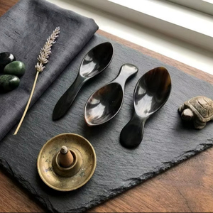 Cuillère en corne de buffle naturelle, écologique, polie, faite à la main, pour la présentation, bar à caviar, restaurant, meilleure qualité - Product Image 1