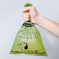Vente en gros de sacs à crottes de chien biodégradables avec logo personnalisé amidon de maïs compostable déchets d'animaux de compagnie en plastique écologique étanche personnalisé