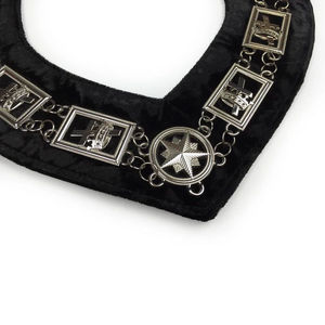Collares de Cadena Daughters of Sphinx Chapados en Oro sobre Terciopelo Negro, Collares de Cadena Masónicos del Arco Real para Ex Alto Sacerdote, Personalizados - Product Image 4