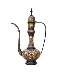 Pichet décoratif vintage en laiton Aftaba Surahi, pot à eau traditionnel en métal fait main, vase pour la décoration de la maison, centre de table - Product Image 1