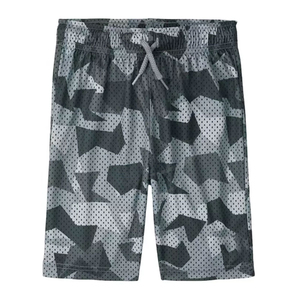 Double <b>Layer</b> 100% Cotton Mesh Shorts High Quality Breathable Eco-Friendly Quick Drying <b>Mid</b> Waist Drawstring Closure Custom Men - Product Image 1