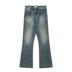 Unisex Wide Leg High Waist Solid <b>Slim</b> Fit Breathable Vintage Wash Straight Denim Jeans Streetwear Autumn Spring Winter Wholesale - Product Image 6