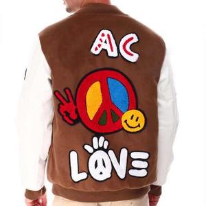 Chaqueta Universitaria Personalizada para Hombre 2025, Estilo Clásico Letterman, Chaqueta Bomber de Lana y Cuero PU con Logotipo para Equipo o Personal - Product Image 3