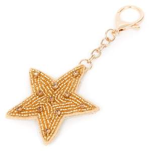 Magnifique breloque de sac brodée de perles de rocaille, accessoire décoratif chic pour sac à main, pendentif élégant pour sac à main - Product Image 1