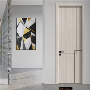 Portes intérieures pré-montées en bois composite moderne fabriquées au Vietnam, à âme creuse, étanches, insonorisées pour les entrées de salle de bain - Product Image 6