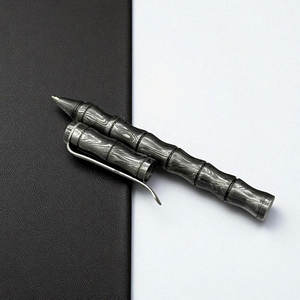 Bolígrafo Exclusivo de Acero de Damasco con Patrón de Lujo, Herramienta de Escritura de Acero para Gestión de Oficina y Regalo Corporativo - Product Image 3