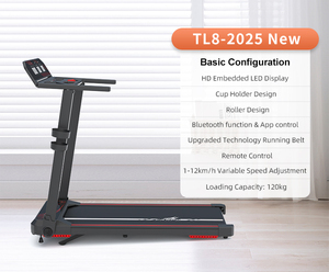 Cinta de correr eléctrica plegable portátil de plástico con envío gratis desde el extranjero, programas de ejercicio LED para correr, trotar y caminar - Product Image 5