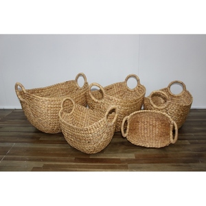 Cesta de Mimbre Ecológica Artex Dong Thap con Asas para Almacenamiento, Diseño Rústico de Jacinto de Agua, para Uso Doméstico - Product Image 6