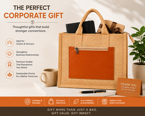 Eco-Friendly Jute Tote Bag With Leather Zipper Pocket Solid Color Minimalist Style For Shopping All Seasons - Product Image 1