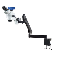 Microscope stéréoscopique trinoculaire |   Microscope de laboratoire dentaire avec caméra numérique 2K |   Bras articulé avec protection IP53 pour usage industriel