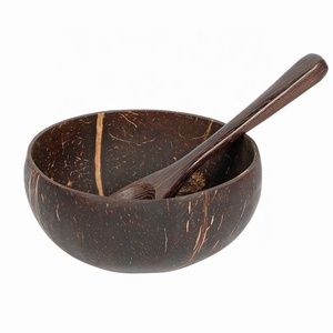Tazón de cáscara de coco ecológico Premium de alta calidad exclusivo de Amazon Etiqueta Privada de bambú hecho a mano Vietnam Kinghandicraft - Product Image 2