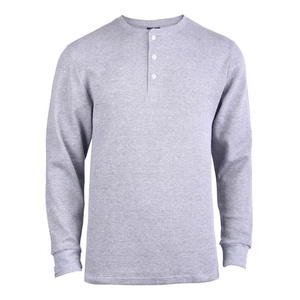 T-shirts d'hiver en molleton à manches longues pour hommes de couleur unie imprimée sur mesure 100% coton Service OEM - Product Image 4