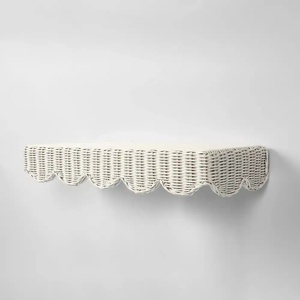 Étagères de rangement en rotin festonné, tissées à la main, murales, vente en gros, étagères flottantes pour livres - Product Image 2