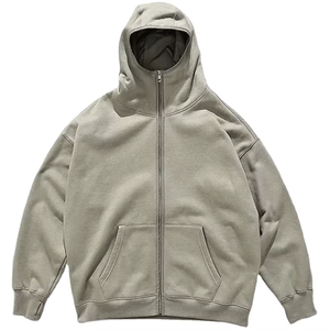 Hoodies d'hiver personnalisés à fermeture éclair sans cordon, unisexe, en molleton, grande taille, 100 % coton respirant, haute qualité, vente chaude - Product Image 5