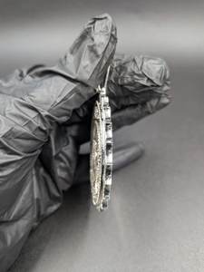 Colgante Redondo Personalizado de Plata de Ley 925 con Diamantes de Moissanita VVS, Estilo Hip Hop, Lujoso Medallón - Product Image 4