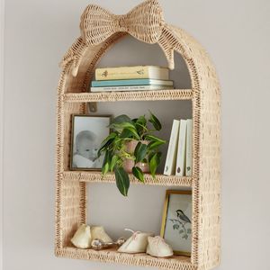 Precioso Estante Flotante de Ratán con Forma de Arco para Dormitorio Infantil, Librería, Organizador de Juguetes Colgante, Decoración de Pared, Venta al por Mayor - Product Image 3