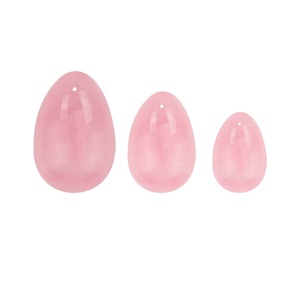 Huevos de Kegel Yoni de Piedra, Cristal de Cuarzo Natural Rosa, Venta al por Mayor, Decoración Feng Shui para el Hogar, Imagen Pulida, Gemas de Cristal Talladas AL AQSA - Product Image 1