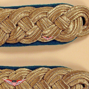 KEW Gold <b>Braided</b> Epaulettes Dark Blue Backing Style Garment <b>Accessory</b> - Product Image 2