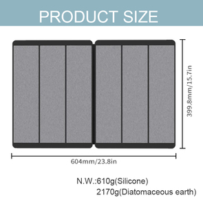 Minimalist Rectangle TPE Bath Mat With Rubber Backing Anti Slip Solid Color For Bathroom <b>Floor</b> Color For Bathroom <b>Floor</b> - Product Image 2