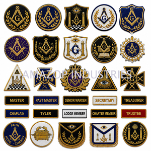 32nd Degree Masonic Regalia Eagle Patch Machine Embroidered Iron on Emblem 3x2.5 Inches Badge for Masonic Hats Aprons Bags - Product Image 6