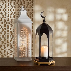 Wholesale <b>Gold</b> Metal Moroccan Style Candle Holder <b>Lantern</b> for Ramadan Home Tabletop Decorations - Product Image 5