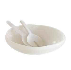 Bol de service minimaliste en résine polie fait main, écologique et luxueux, avec ensemble de cuillères, pour la décoration intérieure - Product Image 1