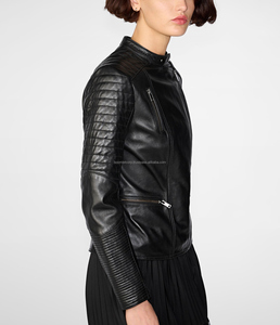 Nueva llegada Chaquetas de mujer Moto Mejor llegada para ropa de invierno Personalizado Nuevo diseño Chaquetas de cuero de mujer - Product Image 3